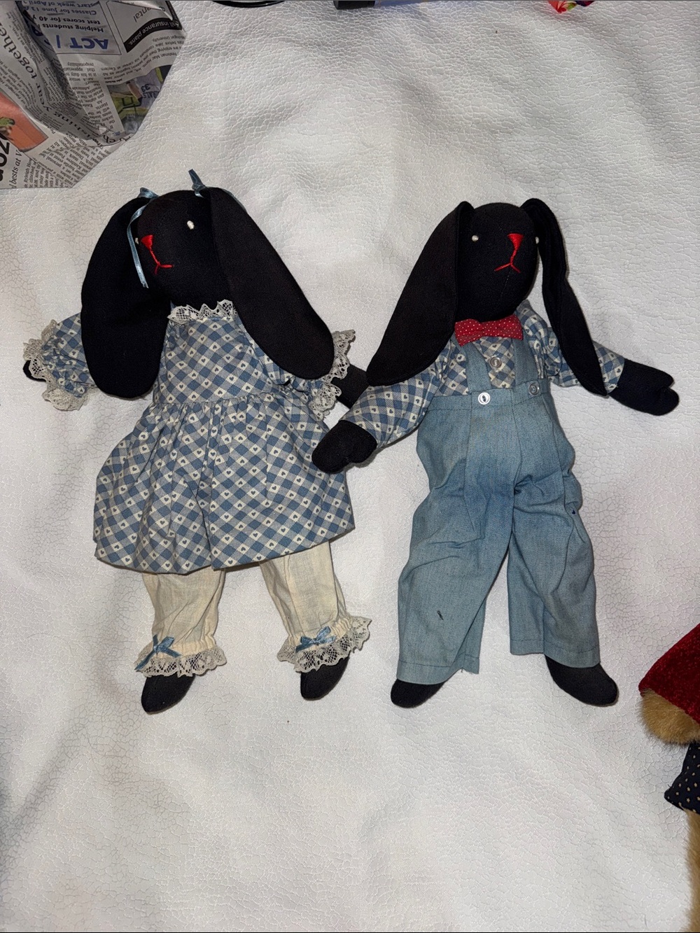 Vintage Handmade Bunnies primitive